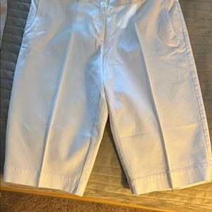 J. Jill Men's Cream Flat Front Shorts